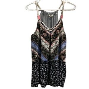 Y2K Jolt Floral Ruffle Top L